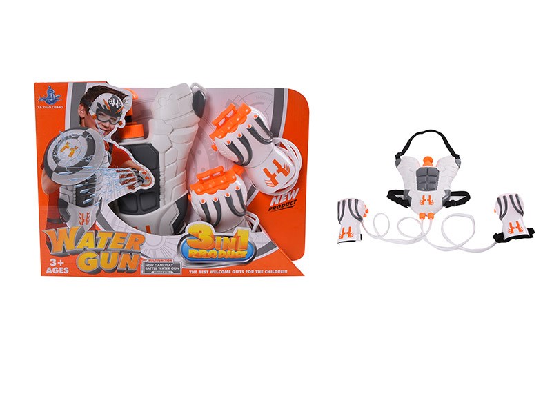 TOYSPI Water Gun Backpack Blaster Set – 3-in-1 Arm-Mounted Water Shooter with Reservoir for Outdoor Play