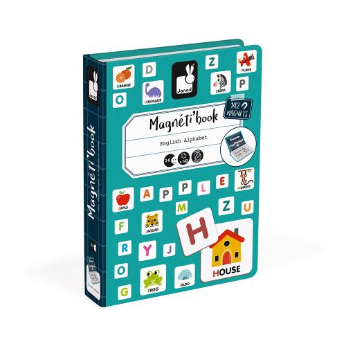 Janod English Alphabet Magneti'Book Magnetic Spelling Game – 142 Magnets