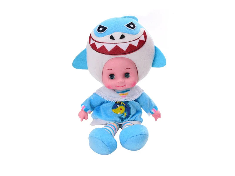 18" Shark Doll with Sound and Music – Plush Baby Doll Toy, Interactive Musical Doll