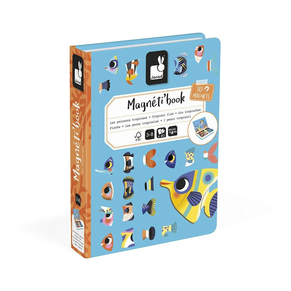 Janod Tropical Fish Magneti'Book Magnetic Educational Game – 30 Magnets