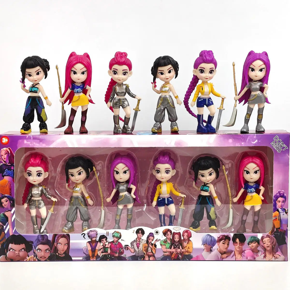 K-POP Korean Idol Anime Action Figures Set 6 Piece PVC Collectible Figures