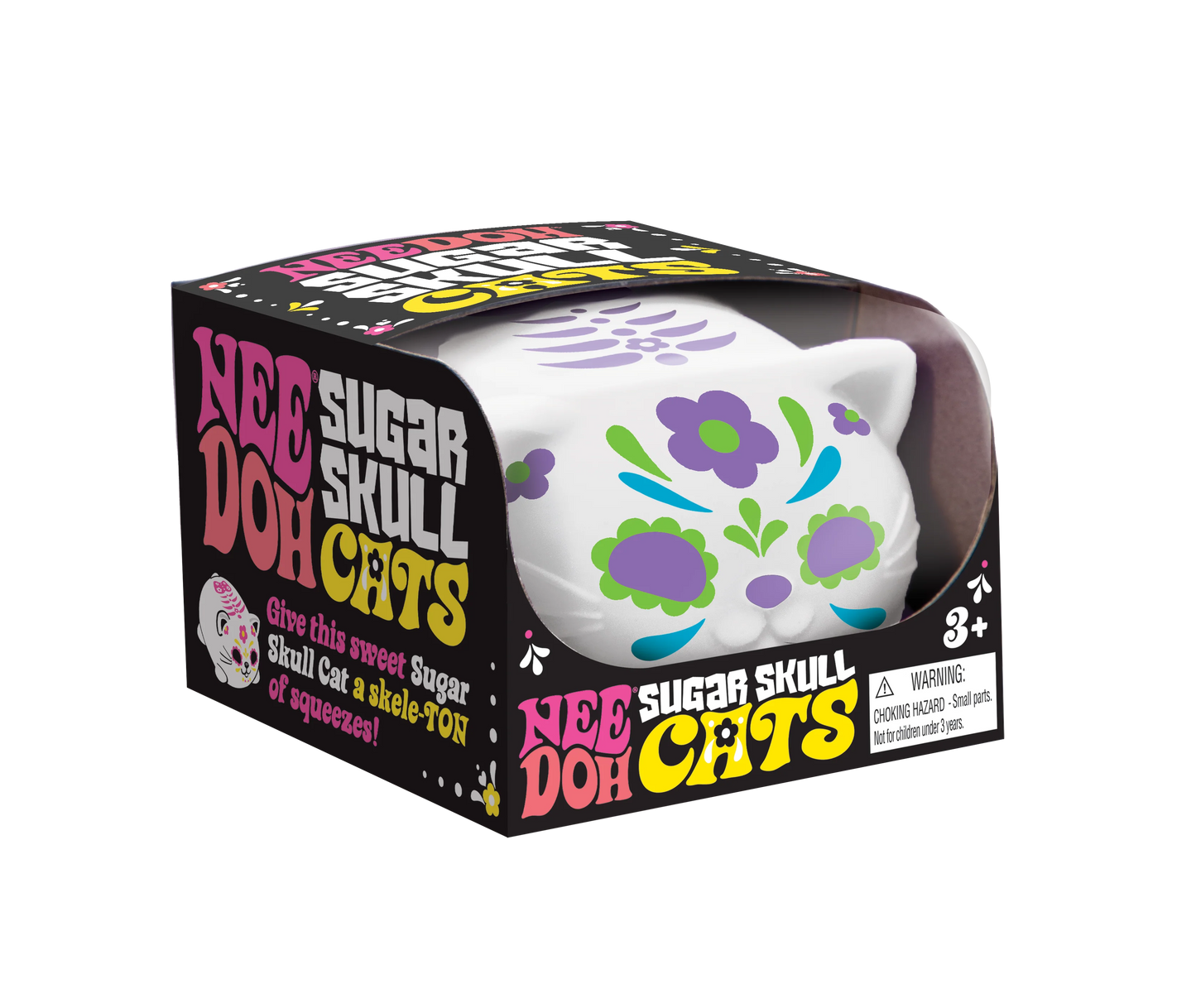 Schylling NeeDoh Sugar Skull Cats Sensory Squishy Toy