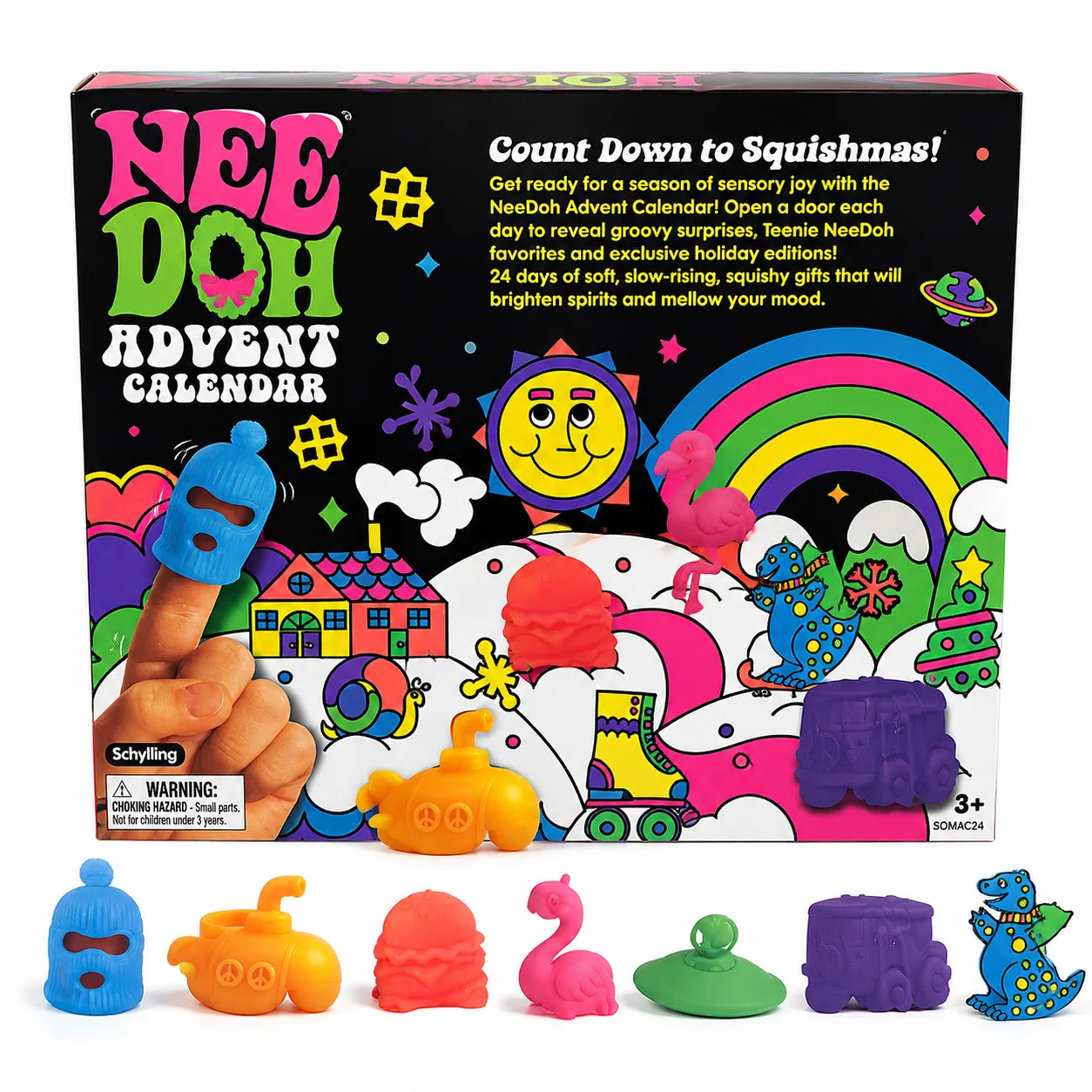 Schylling NeeDoh 2026 Christmas Advent Calendar – 24 Squishy Surprises