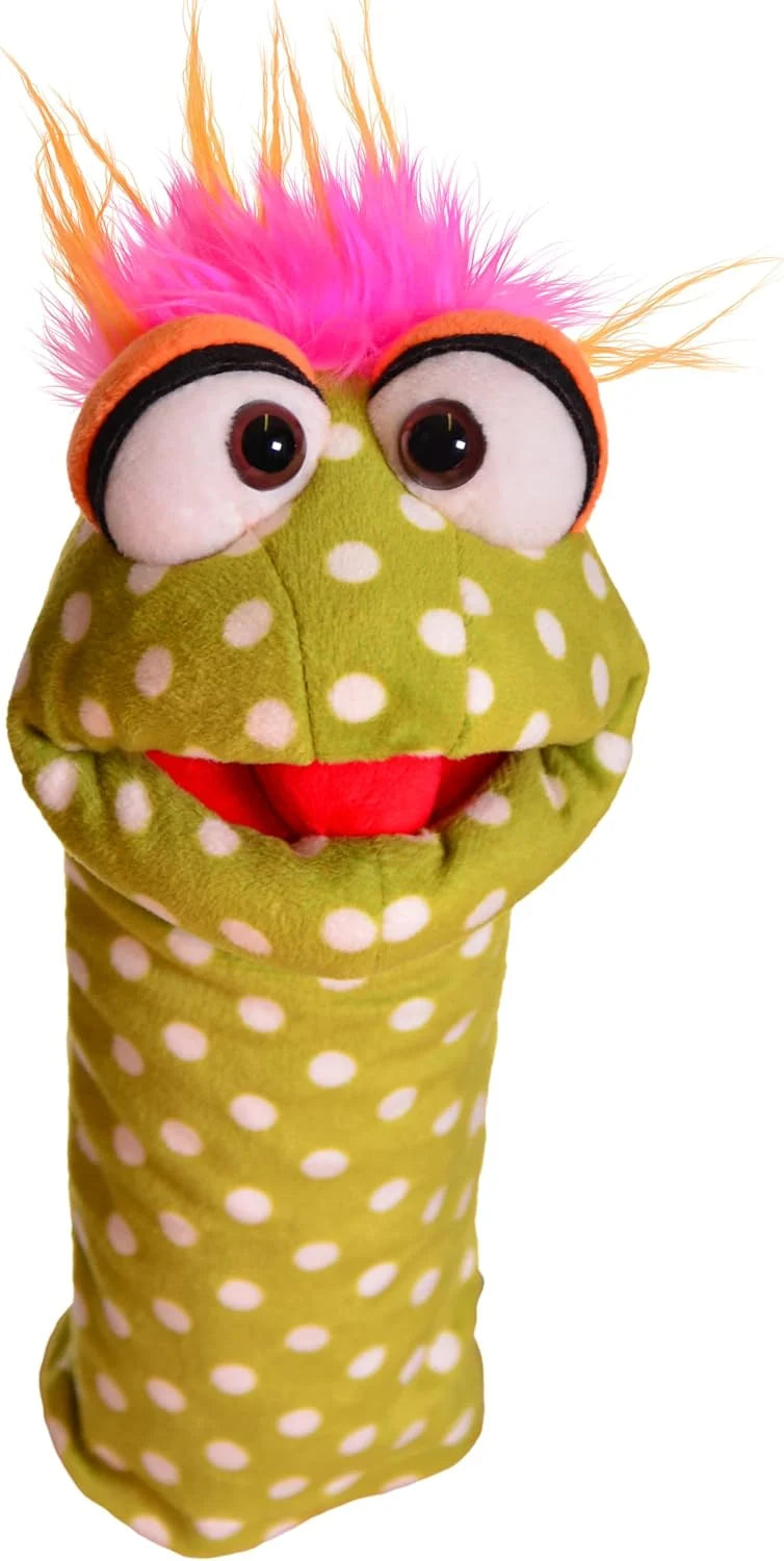 THiN AiR Brands Living Puppets Shesha 10 Inch Green Sock Hand Puppet