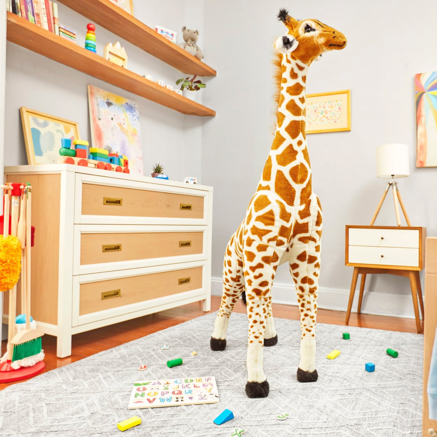 Melissa and Doug Giraffe Lifelike Plush 54 Inch Stuffed Animal