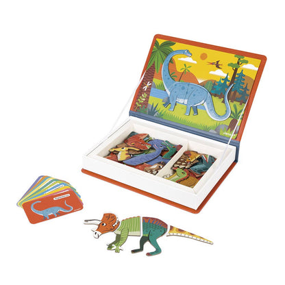 Janod Dinosaurs Magneti'Book Magnetic Educational Game – 40 Magnets & 10 Cards