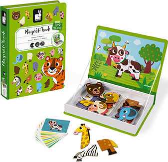 Janod Animals Magneti'Book Magnetic Educational Game – 30 Magnets & 10 Cards