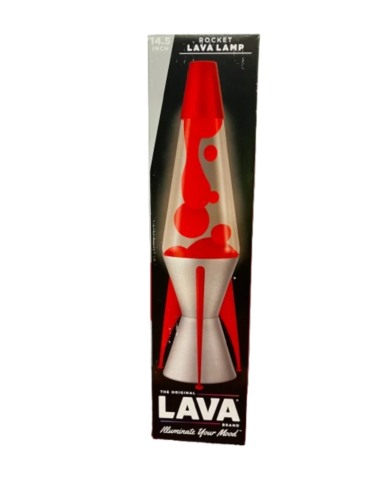 Schylling LAVA Astrosurge Rocket Motion Lamp Red Clear 14.5 Inch