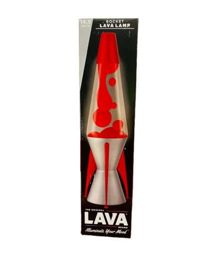 Schylling LAVA Astrosurge Rocket Motion Lamp Red Clear 14.5 Inch