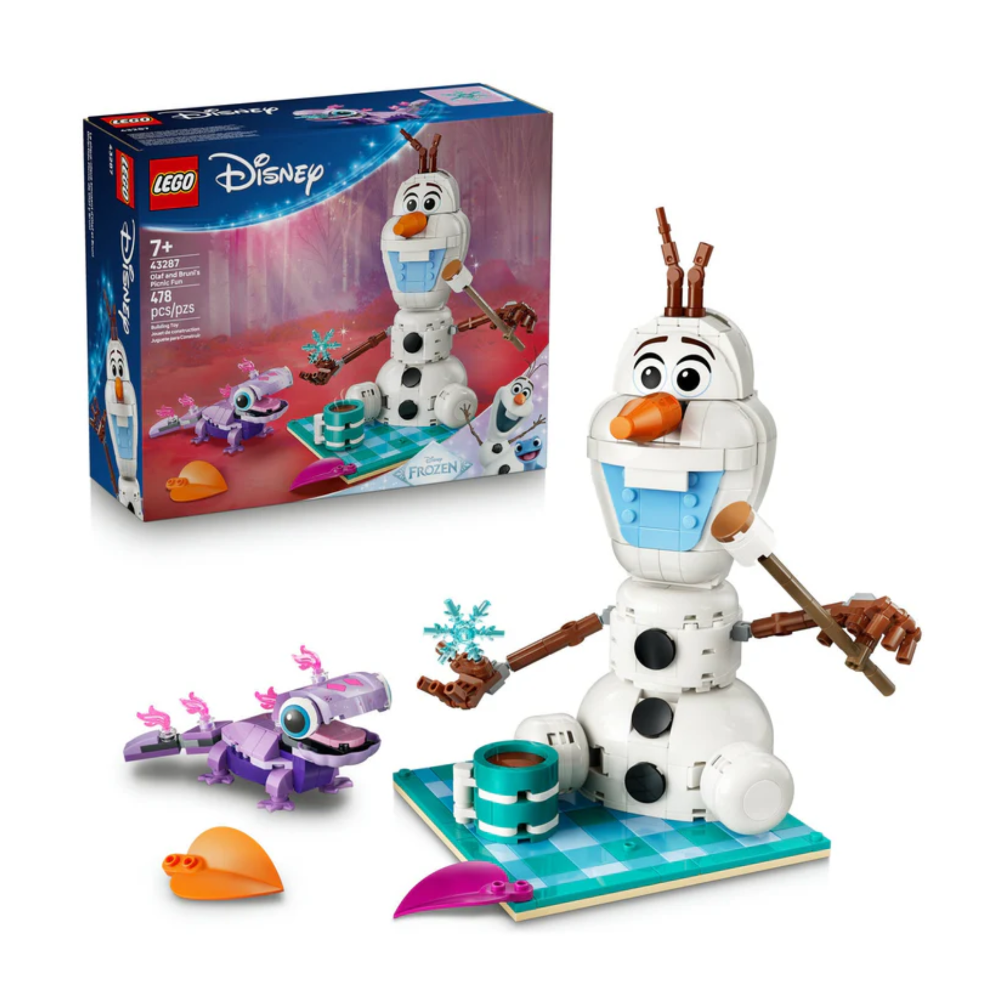 LEGO 43287 Disney Frozen Olaf and Bruni Picnic Fun Building Toy
