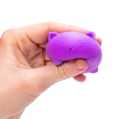 Nee Doh Teenie Cool Cats 1.5 Inch Squish Ball Fidget Toy - Set of 3