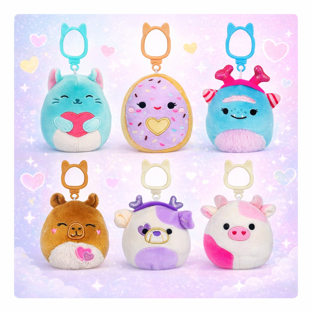 Valentine Bear Clip Plush Toy – Soft Heart-Themed Clip-On Plush, Assorted Styles
