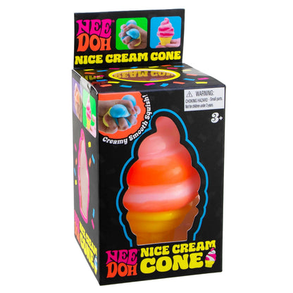 Nee Doh Nice Cream Cone 3.5 Inch Squish Ball Fidget Toy - Choose Your Color